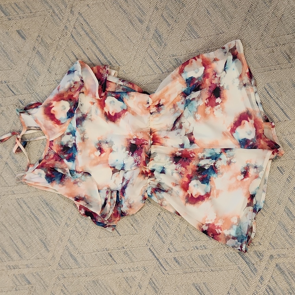 Ruffle Shorts Romper